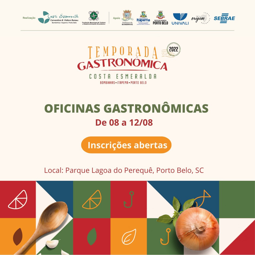 Porto Belo abre inscries para as Oficinas Gastronmicas